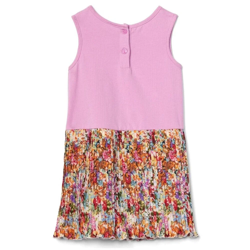 NEW Gap Baby Sleeveless Floral Pleats Knee Length Tank Top Dress Diaper Cover 2